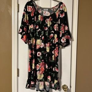 Black floral dress